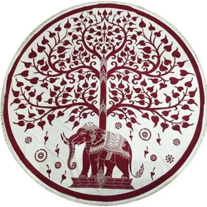 Rond Katoenen Kleed olifant