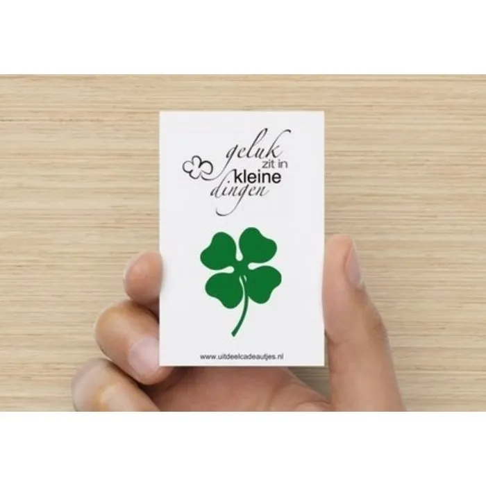 Klaver vier op kaartje