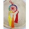 Regenboog chakra dromenvanger 6,5 cm met kaartje