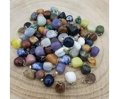 Edelsteen hangertjes 10 stuks