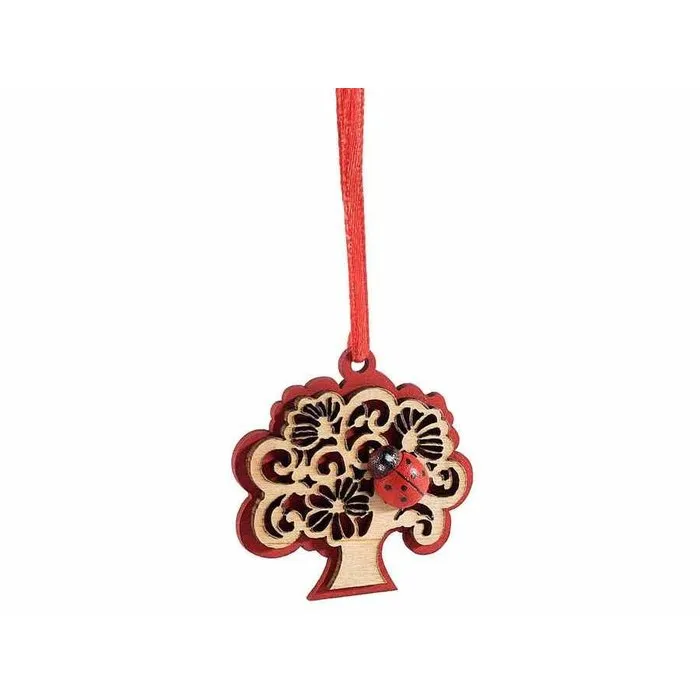 Tree of life hangertje met lieveheersbeestje met kaartje