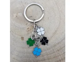 Klaver vier sleutelhanger met kaartje