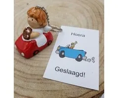 Sleutelhanger beschermengel geslaagd