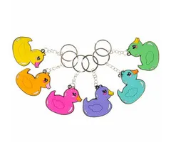 Sleutelhanger eend 12 stuks