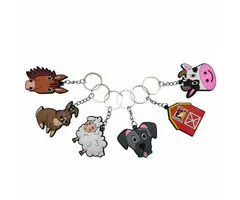 Sleutelhangers Boerderij Dieren 12 stuks