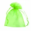 Organza zakje groen 9 x 12 cm