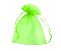 Organza zakje groen 9 x 12 cm