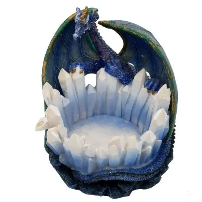 Draak met kristallen en kom