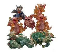 Set van 7 draakjes