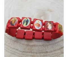 Armband heiligen - kleur rood