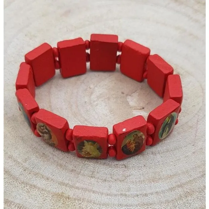 Armband heiligen - kleur rood