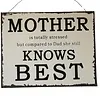 Retro bord- Mother knows best