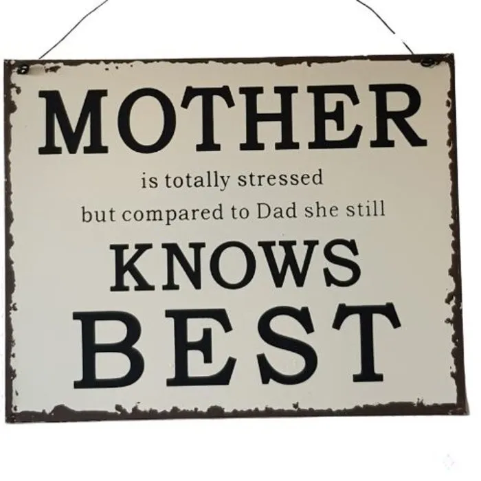 Retro bord- Mother knows best