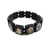 Houten armbandje religieus - kleur zwart