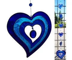 Suncatcher hart Blauw