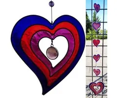 Suncatcher hart Paars - Rood