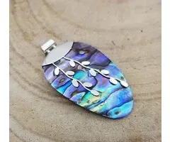 Hanger abalone schelp zilver