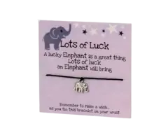 Armbandje olifant op kaartje