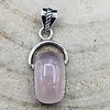 Rozenkwarts zilver hanger