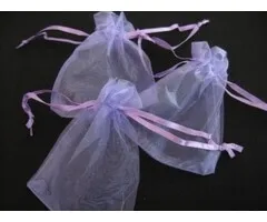 Organza zakje paars  7,5 x 10 cm