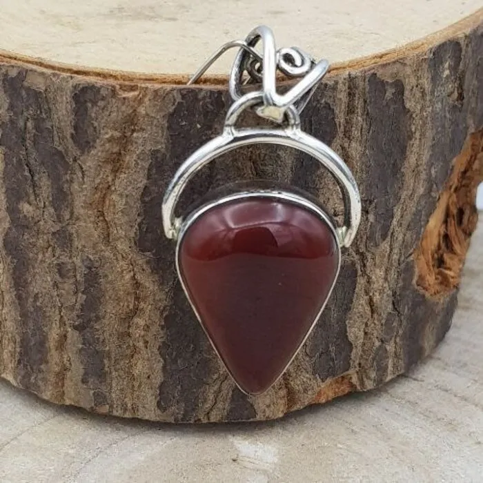 Carneool hanger sterling zilver
