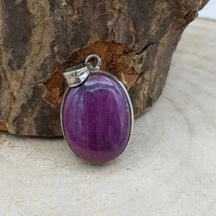 Robijn zilveren hanger