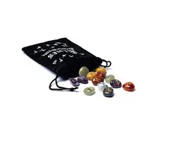Runen Orakelset 7 chakra's in fluwelen tasje
