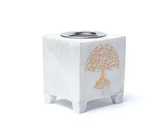 Wierookbrander levensboom wit marmer