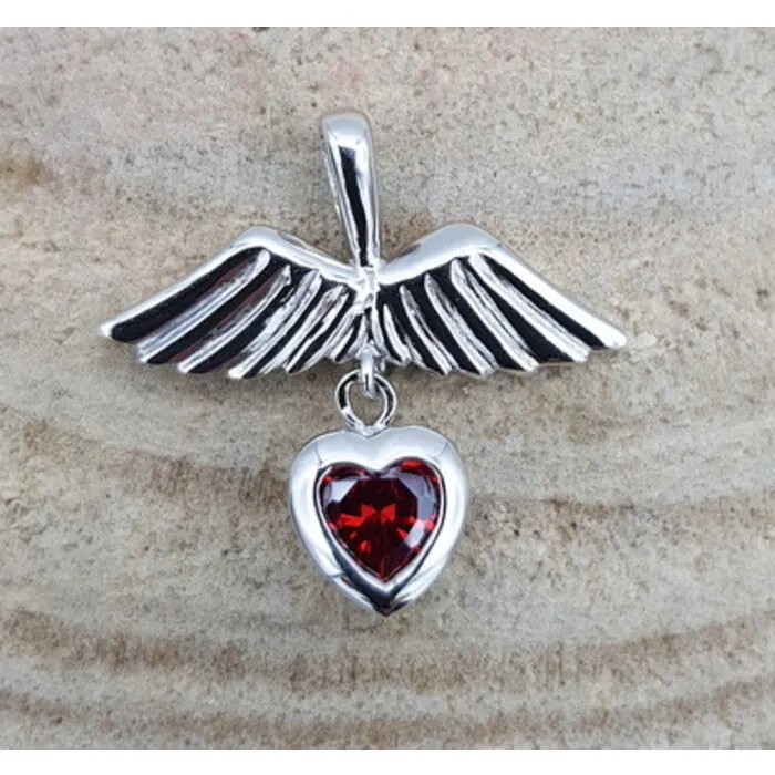 Hanger engel vleugel zilver