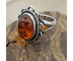 Ring Barnsteen Zilver