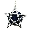 Pentagram zilver met sodaliet hanger