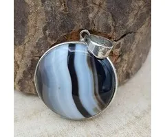 Sardonyx hanger zilver