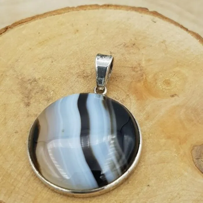 Sardonyx hanger zilver