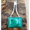 Malachiet hanger zilver wave