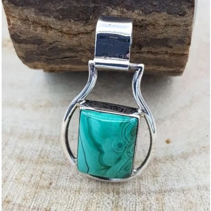 Malachiet Hanger Zilver Fantasie