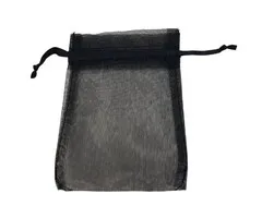 Organzazakje zwart 7 x 10 cm