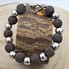 Armband Lavasteen Bruin