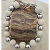 Armband Lavasteen Bisque