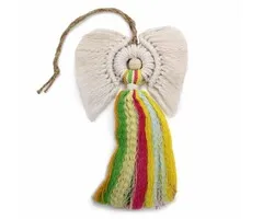 Macramé engel regenboog