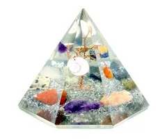 Orgonite 7-zijdige Piramide - 90mm - Edelsteen Wijsheidsboom