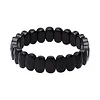Armband Onyx gefacetteerde ovalen