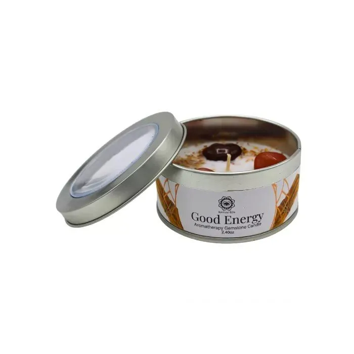 Edelsteen kaars Good Energy Palo Santo 70g