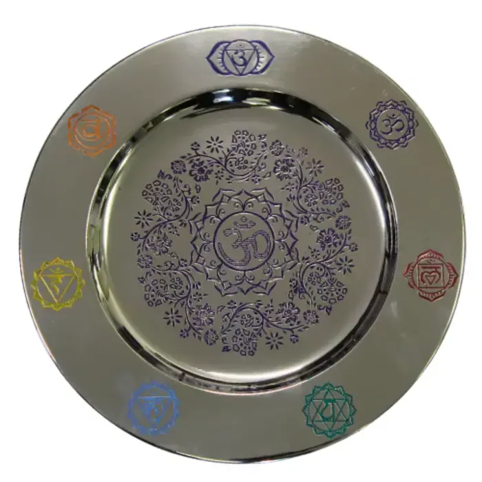 Oplaadplaat Zeven Chakra's Roestvrij Staal