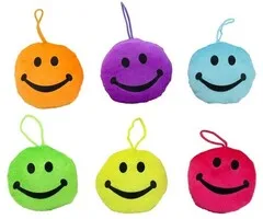 Pluche smiley 13 cm met kaartje