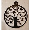 Wandhanger metaal levensboom 28 cm