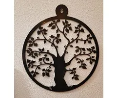 Wandhanger metaal levensboom 28 cm