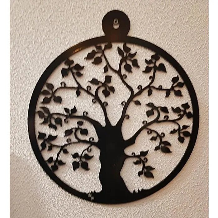 Wandhanger metaal levensboom 28 cm