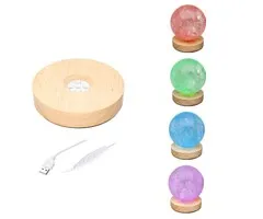 USB Houten LED-lichtbasis