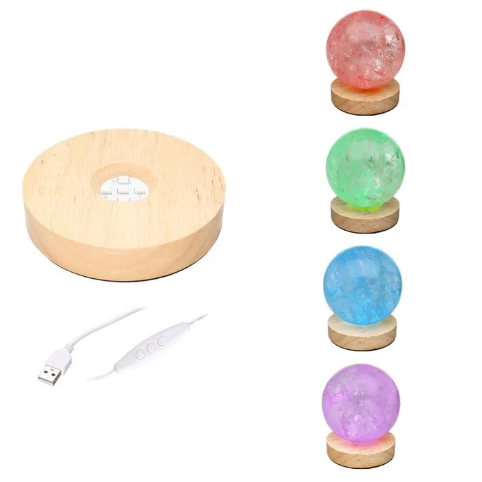 USB Houten LED-lichtbasis