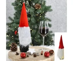 Flesdecoratie kerstkabouter van vilt